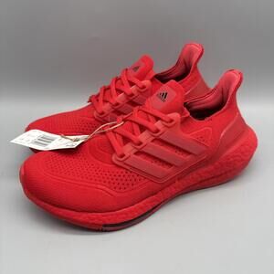 Adidas Ultra Boost 21 'Vivid Red' Running Shoes Mens Size 6.5 Brand New With Tag